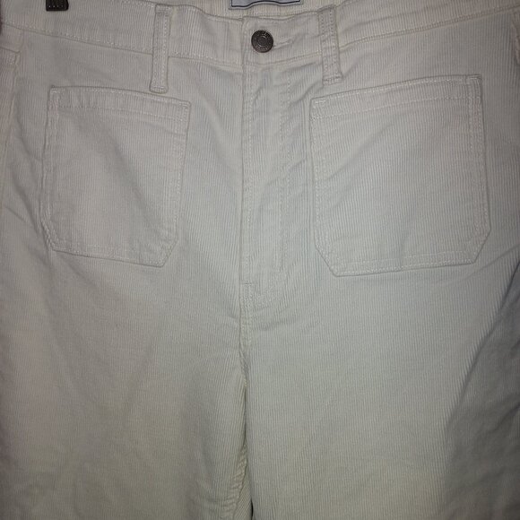 Gap 70's Flare Hi Rise Ivory Frost Corduroy Pants Size 30T NWOT - Picture 10 of 11